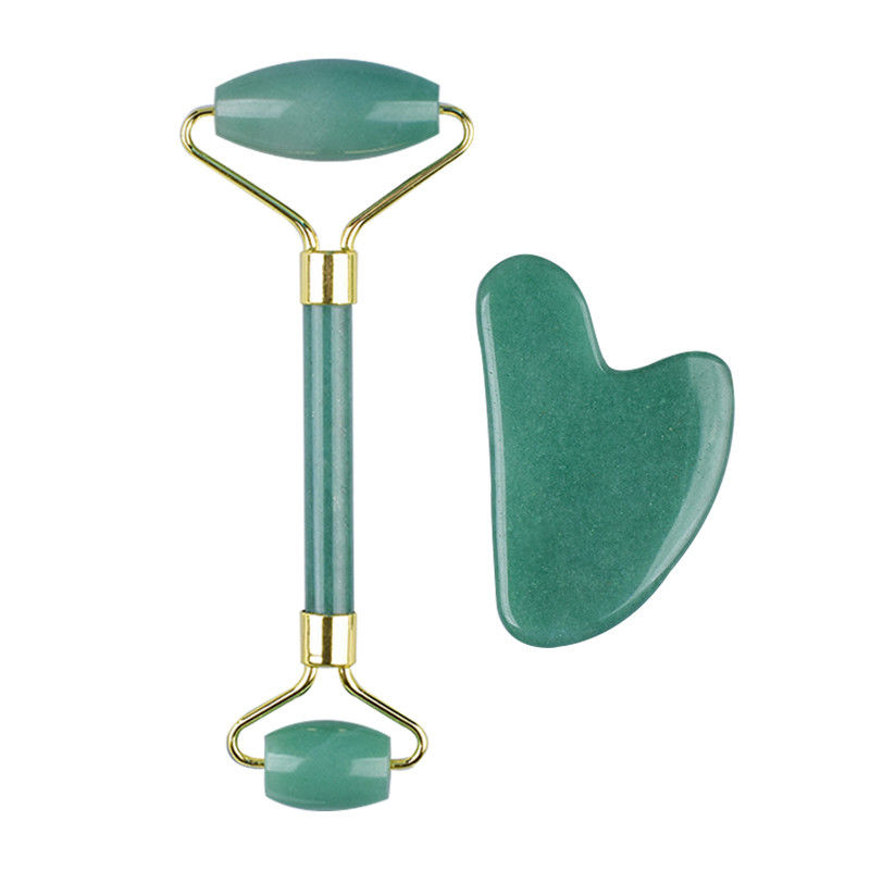 100% cristallo naturale faccia faccia Quartz Roller Gua Sha Jade Roller per attrezzi per la cura della pelle