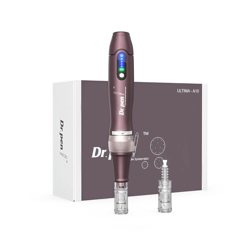 Dermapen elettrico 2023 A10 Derma Pen Aghi per il ringiovanimento della pelle e 5 livelli di velocità