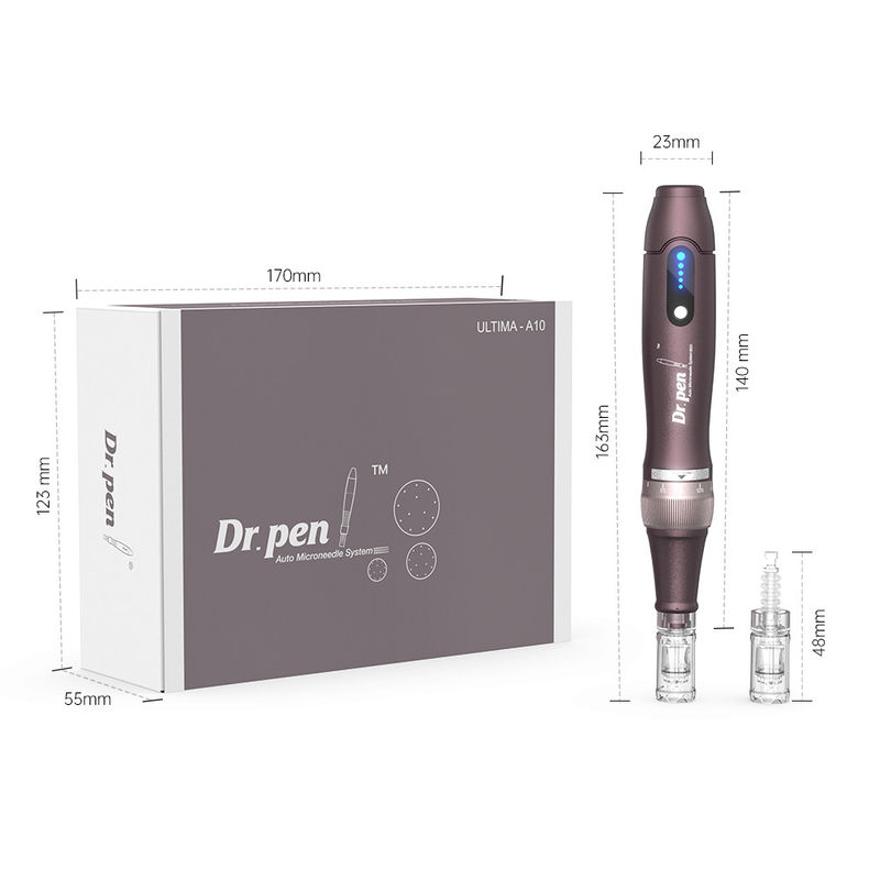 Dermapen elettrico 2023 A10 Derma Pen Aghi per il ringiovanimento della pelle e 5 livelli di velocità