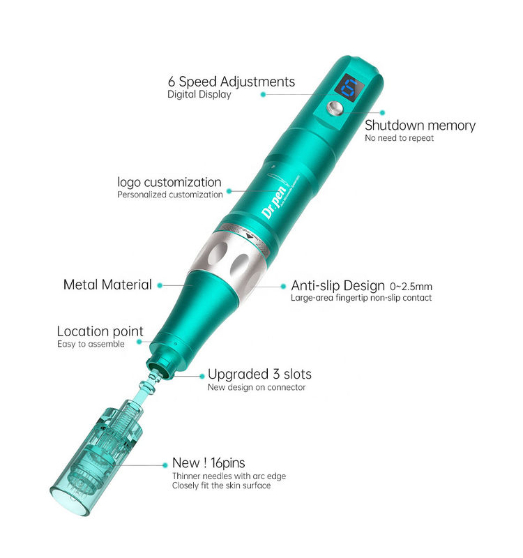 Dr pen A6S Wireless / Wired 2 in 1 Dispositivo elettrico di microaghi per la cura personale della bellezza