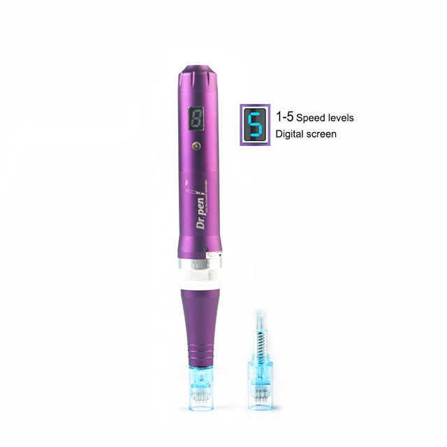 Corpo in lega di alluminio Dr pen X5 Derma Pen Sistema Microneedle automatico Lunghezze regolabili degli aghi per i tappi UK