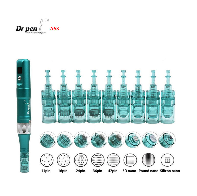 Materiale del corpo del PC in plastica Aghi Derma Pen per A1 A6 A7 M5 M7 M8 A6S N2 MYM X5 E30