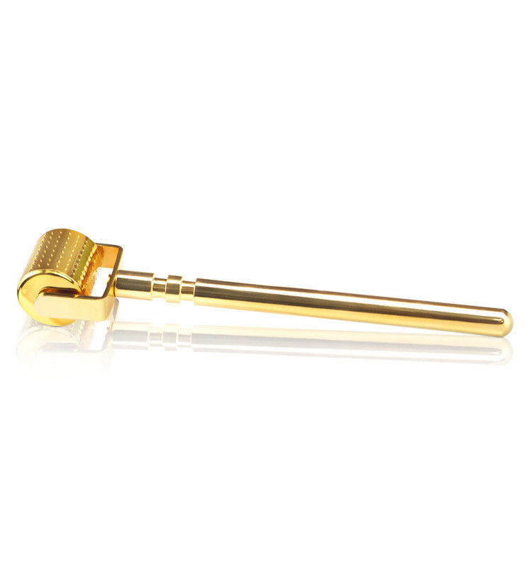Il più recente Home Metal Gold Silver Derma Roller con 192 Aghi in Titanio per la crescita della barba