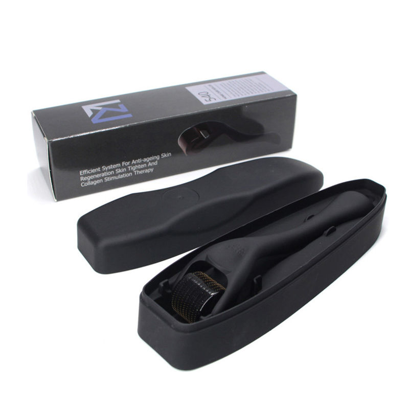 Nero opaco 540 Aghi in titanio 0,5 mm Barba per capelli Derma Aglio Roller Dermaroller 2022