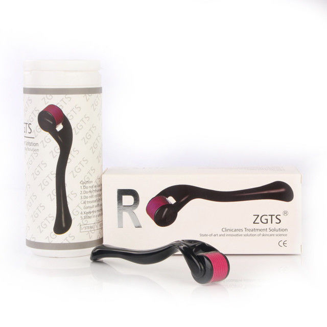 540 pin ZGTS Micro Pin Derma Roller con pin di rotolamento in acciaio inossidabile con maniglia nera