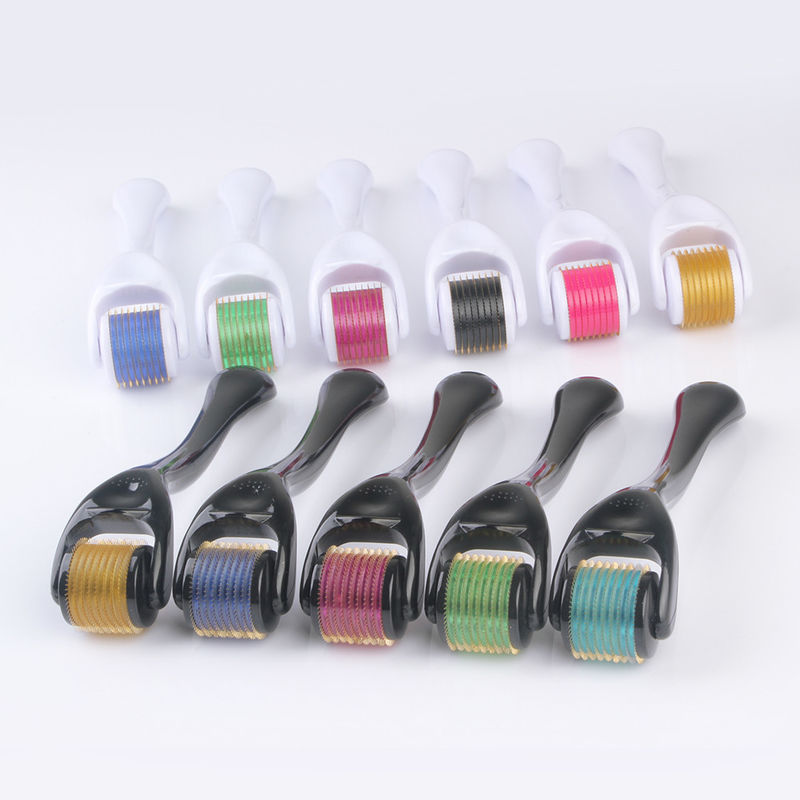 540 pin ZGTS Micro Pin Derma Roller con pin di rotolamento in acciaio inossidabile con maniglia nera