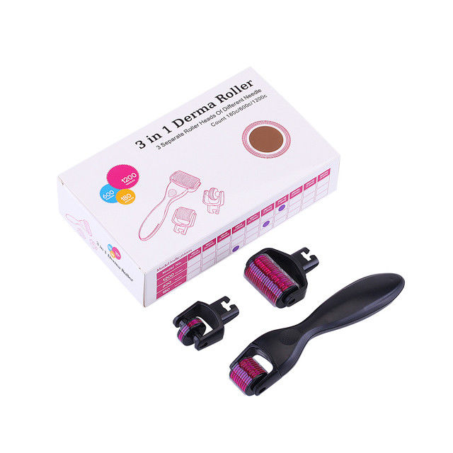 NO tappi Tipo Titanio Derma Roller per il volto Area bersaglio Corpo 3-in-1 Design