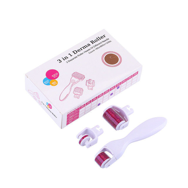 NO tappi Tipo Titanio Derma Roller per il volto Area bersaglio Corpo 3-in-1 Design