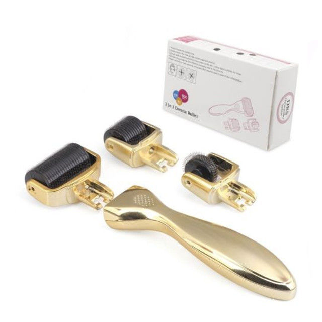 NO tappi Tipo Titanio Derma Roller per il volto Area bersaglio Corpo 3-in-1 Design